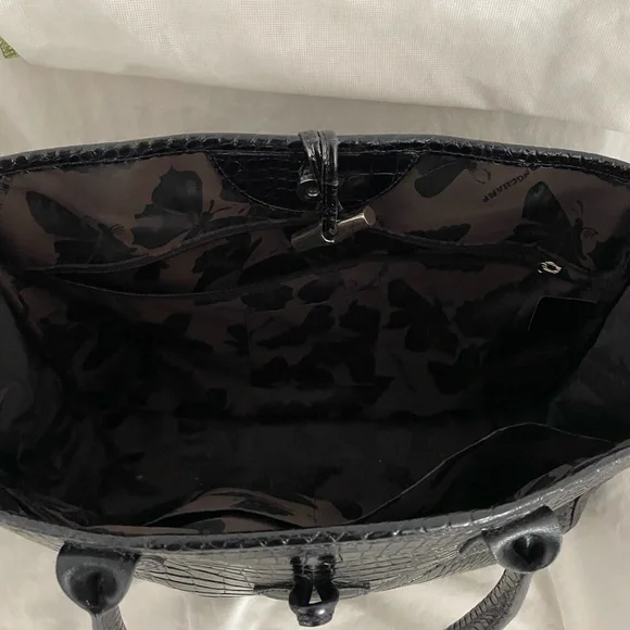 Longchamp Black Croc-Embossed Tote Bag - Picture 3 of 4